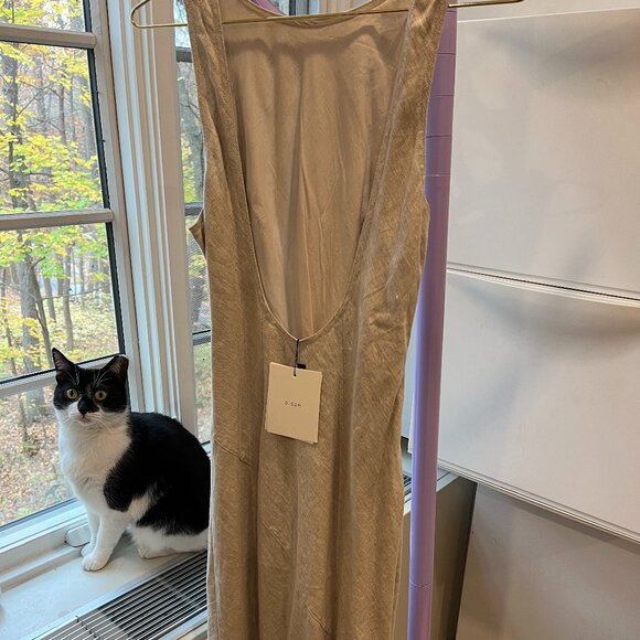 NWT DISSH Lyra Natural Linen Midi Dress - Picture 5 of 7